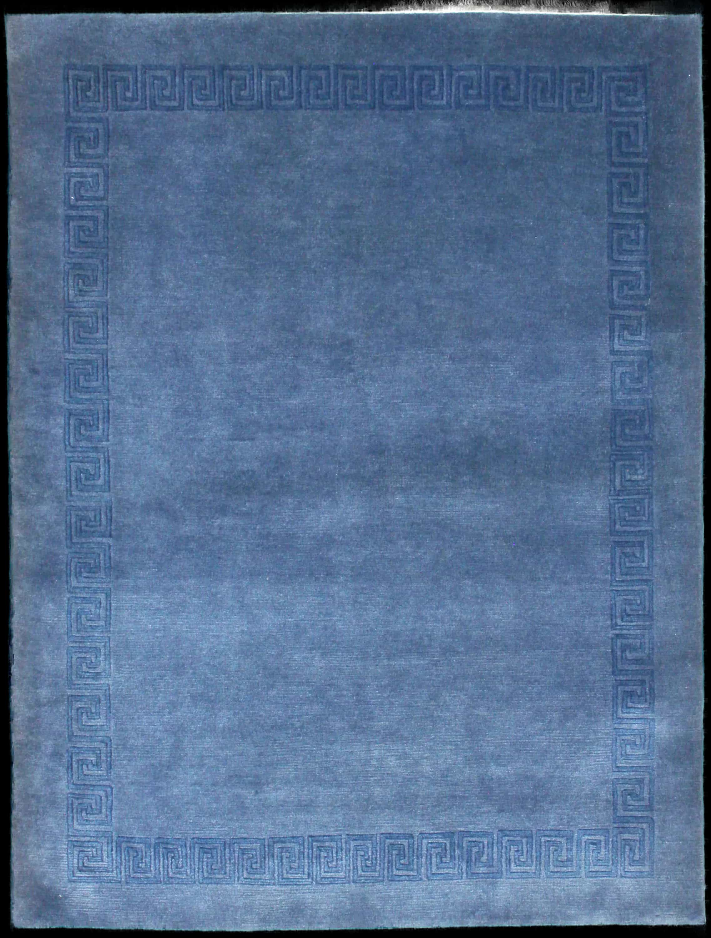 Handmade Népalais rug in dimensions 203 centimeters length by 152 centimeters width with mainly Bleu colors