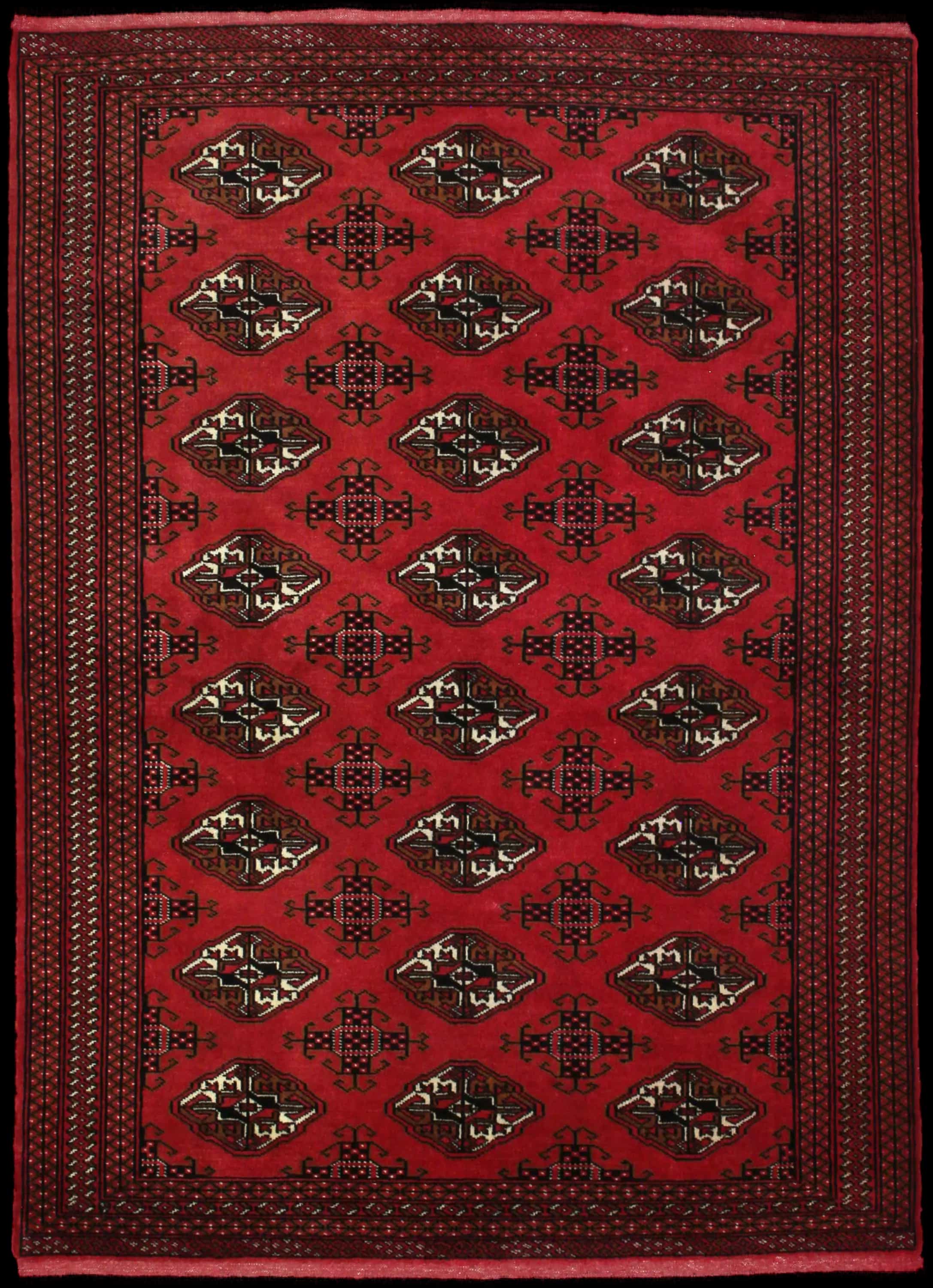 Handmade Perse rug in dimensions 193 centimeters length by 136 centimeters width with mainly Rouge colors