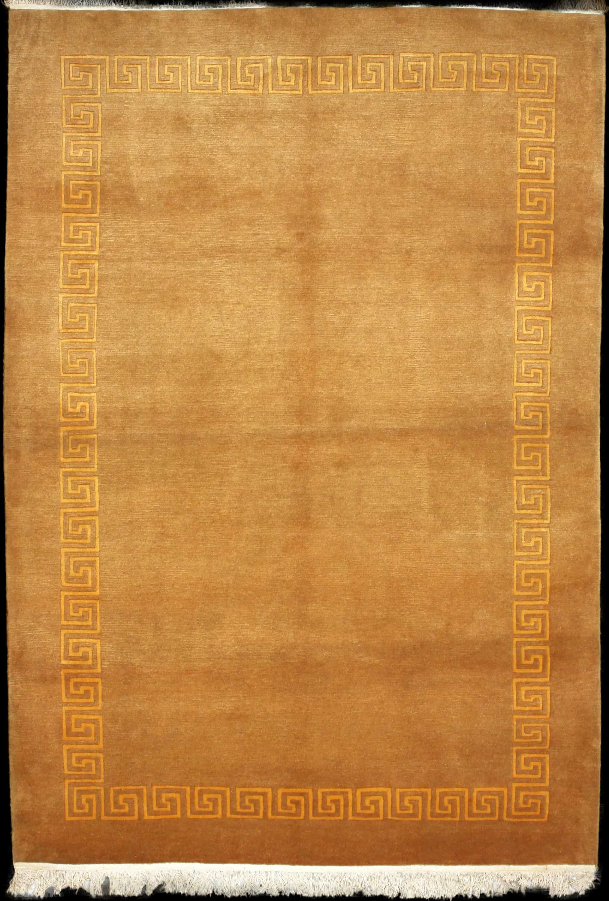 Handmade Népalais rug in dimensions 240 centimeters length by 173 centimeters width with mainly Jaune colors