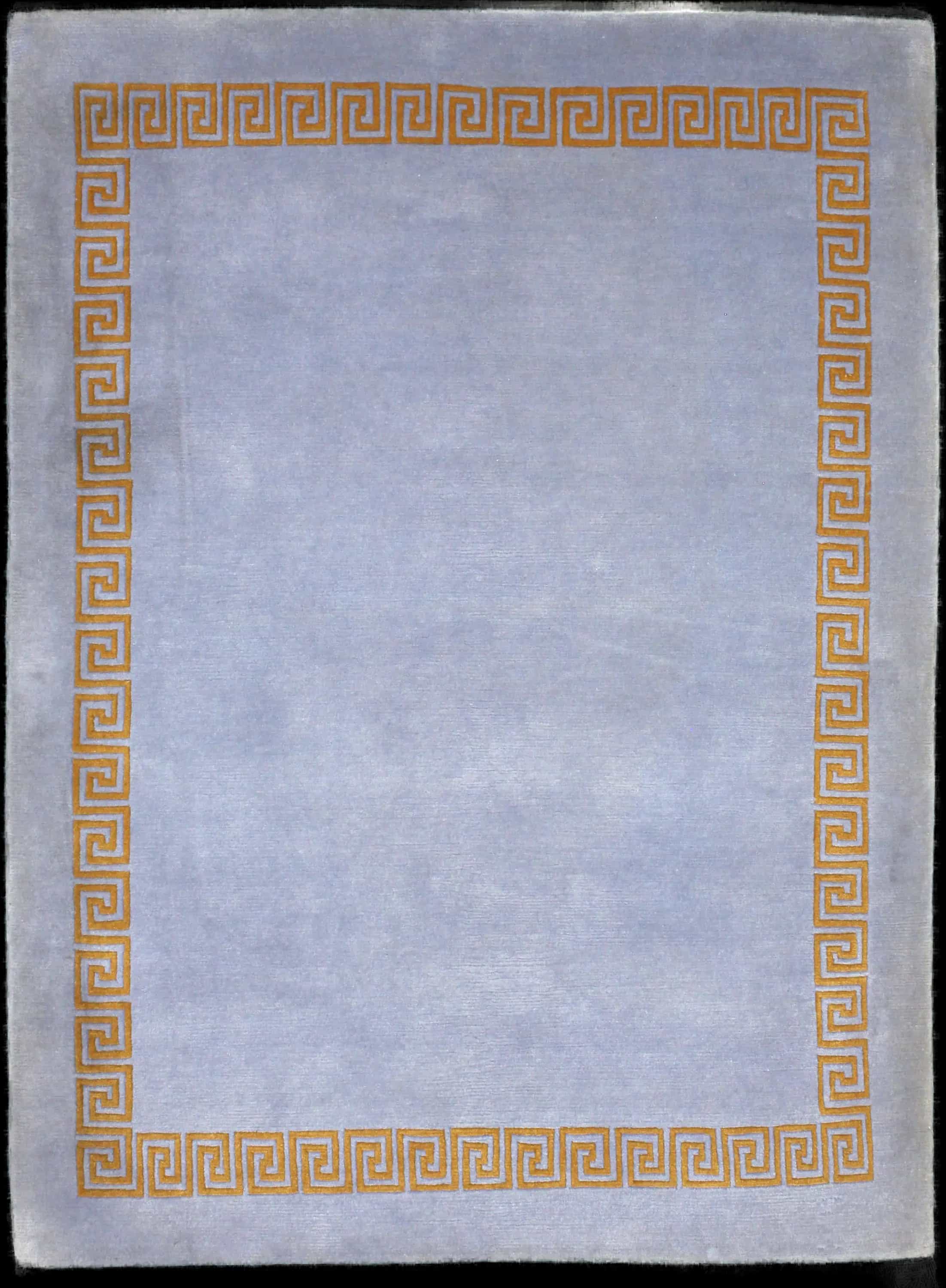 Handmade Népalais rug in dimensions 206 centimeters length by 150 centimeters width with mainly Bleu colors