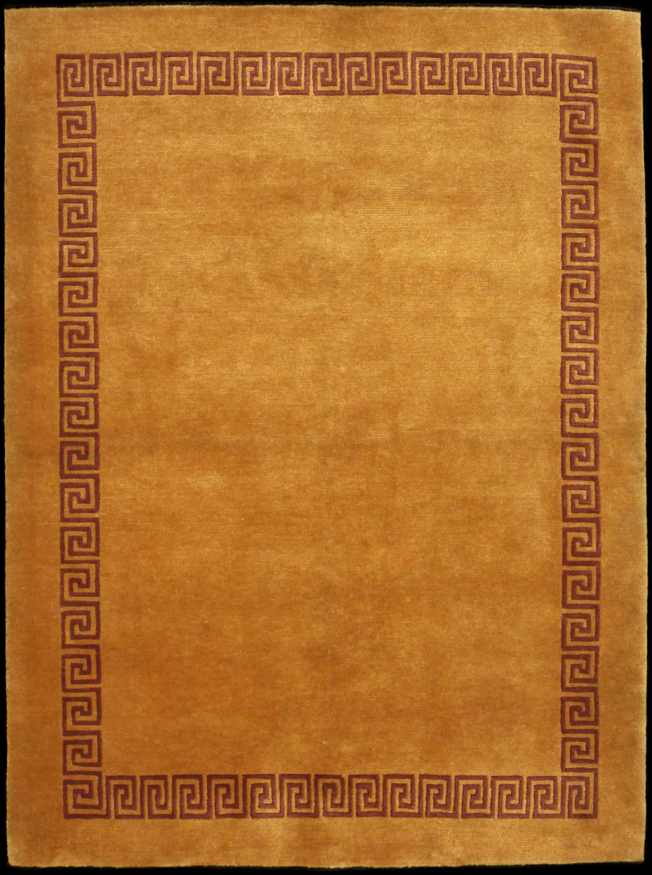 Handmade Népalais rug in dimensions 202 centimeters length by 150 centimeters width with mainly Jaune colors