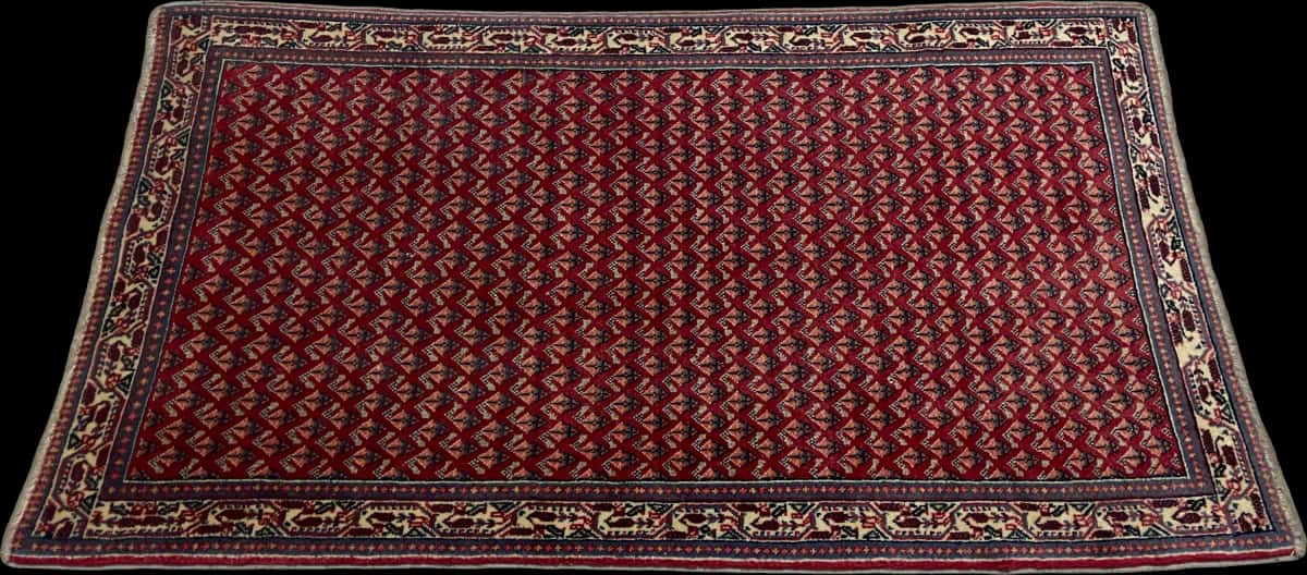 Persian rug of Arak style in dimensions 115 centimeters length by 67 centimeters width with mainly red and blue colors — Perspective