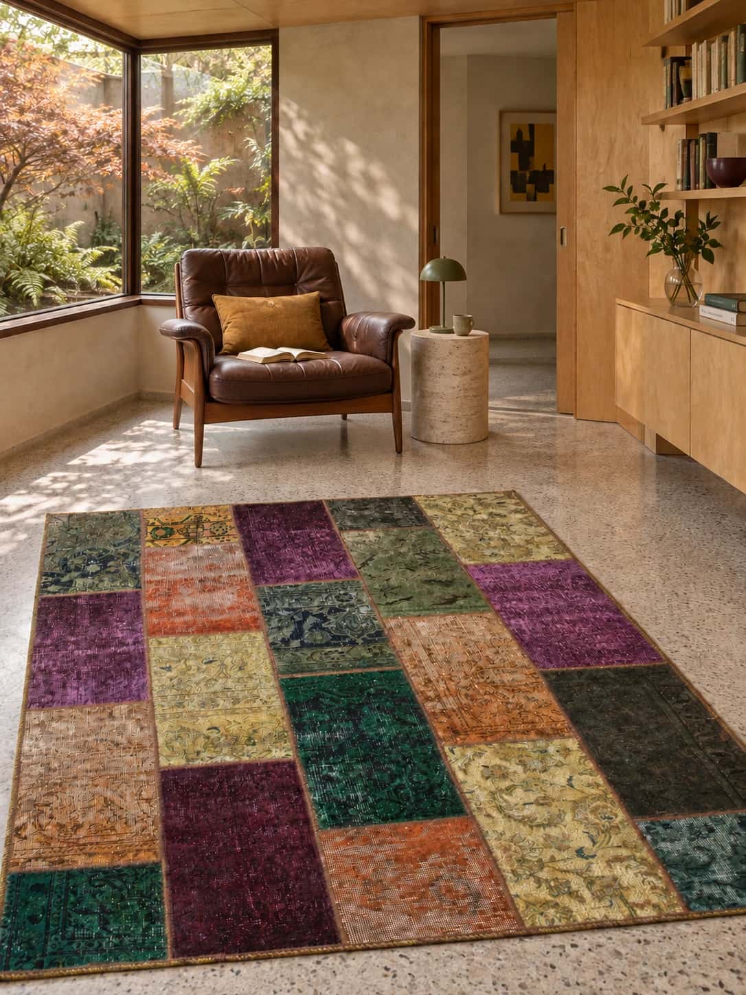 Persian Rey Patchwork Rug, 152x205 cm, multicolored — In a room
