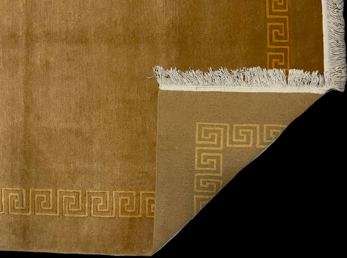 Nepalese Tibetan rug, modern, 173x240 cm, mainly yellow — Folded