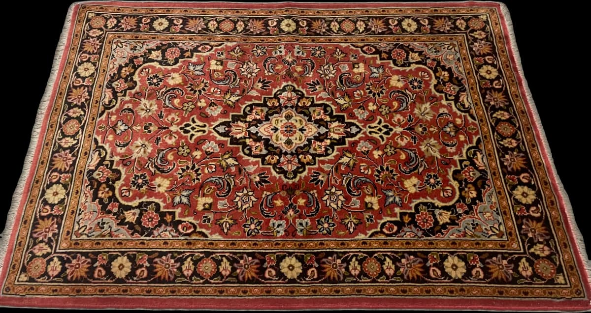 Perserteppich Ardakan, orientalisch, 105x146 cm, überwiegend in Rot — Perspektive