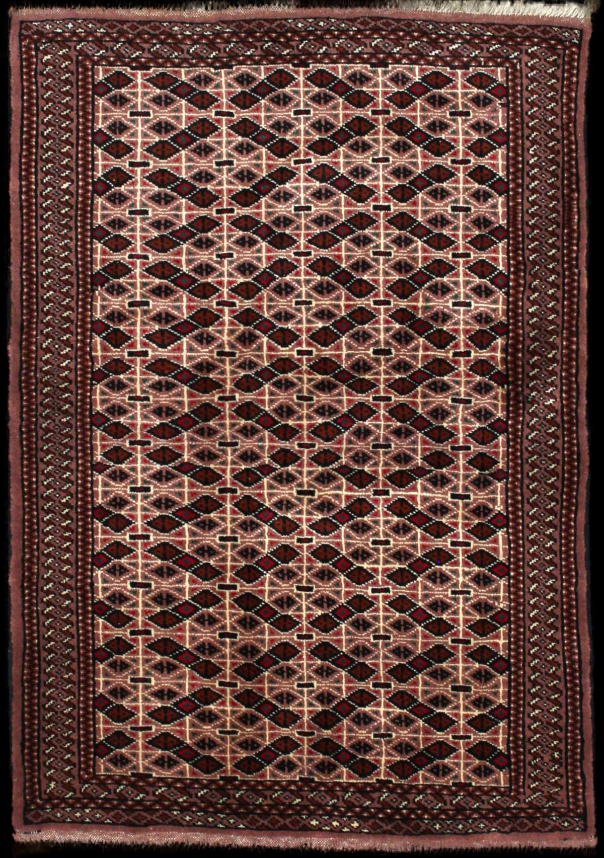 Persian rug of Turkoman style in dimensions 142 centimeters length by 98 centimeters width with mainly brown colors