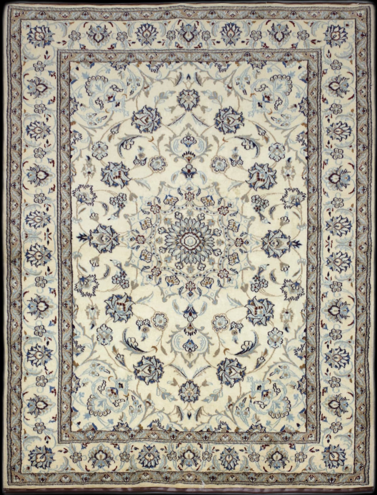 Persian rug in dimensions 242 centimeters length by 170 centimeters width with mainly beige colors