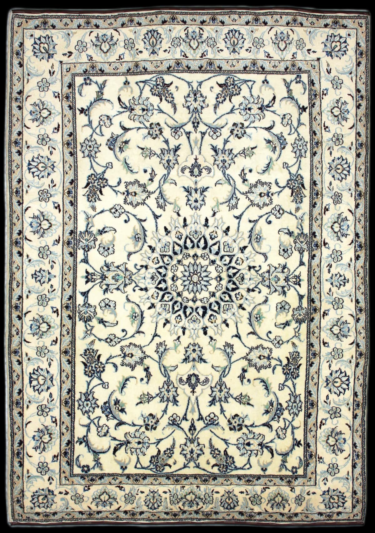 Persian rug of Nain style in dimensions 234 centimeters length by 165 centimeters width with mainly beige colors
