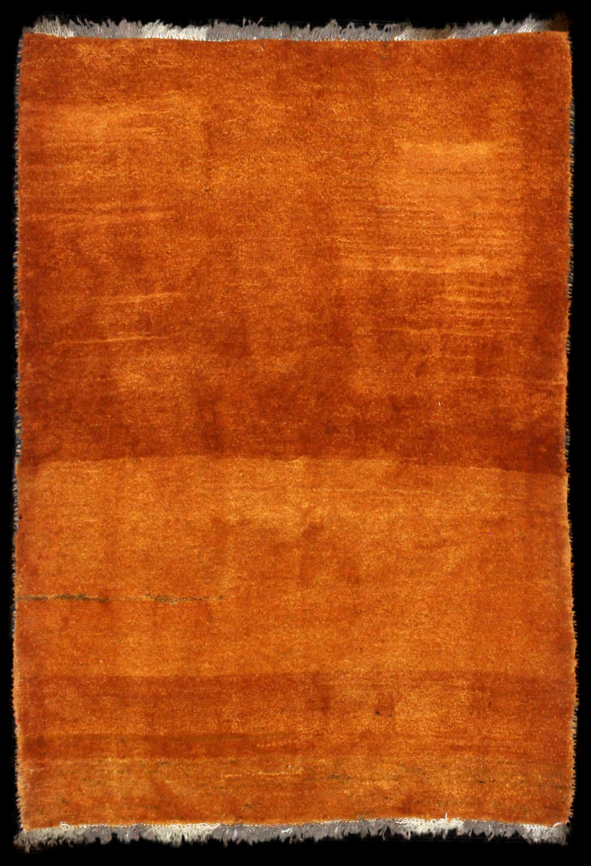 Persian rug of Gabbeh style in dimensions 150 centimeters length by 106 centimeters width with mainly orange colors