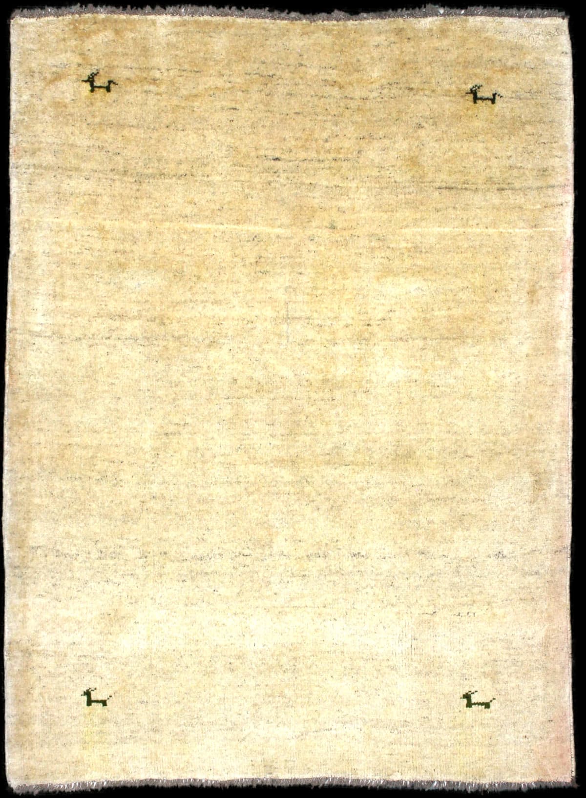 Persian rug of Gabbeh style in dimensions 187 centimeters length by 135 centimeters width with mainly beige colors