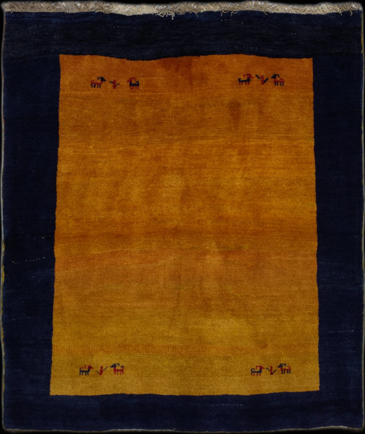Persian rug in dimensions 202 centimeters length by 160 centimeters width with mainly orange colors