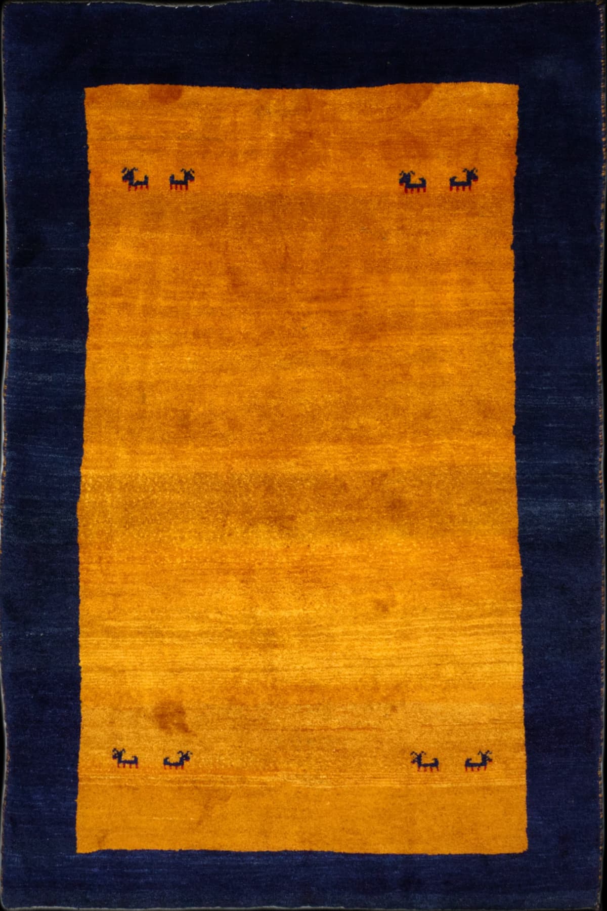 Persian rug in dimensions 252 centimeters length by 155 centimeters width with mainly orange colors