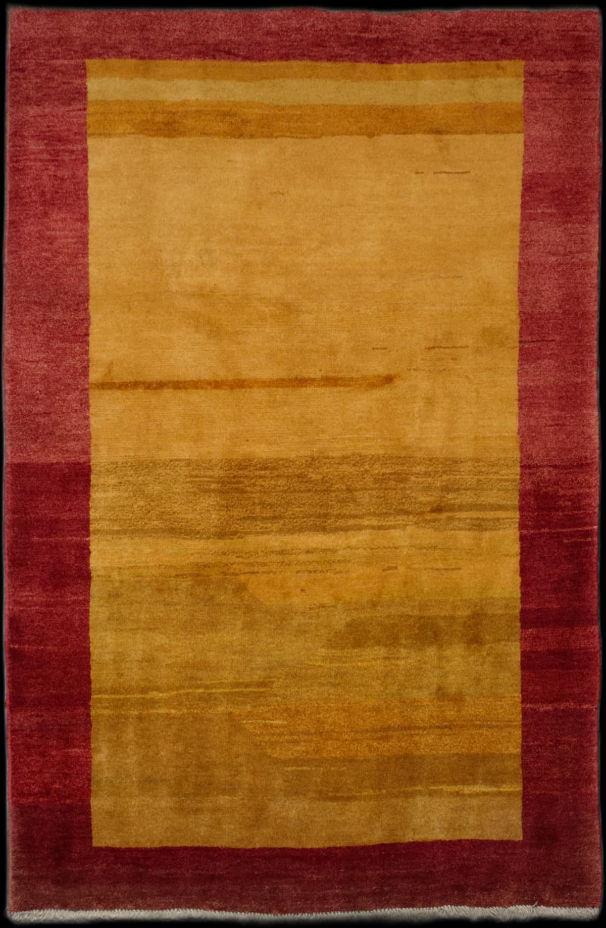 Persian rug in dimensions 235 centimeters length by 144 centimeters width with mainly orange colors