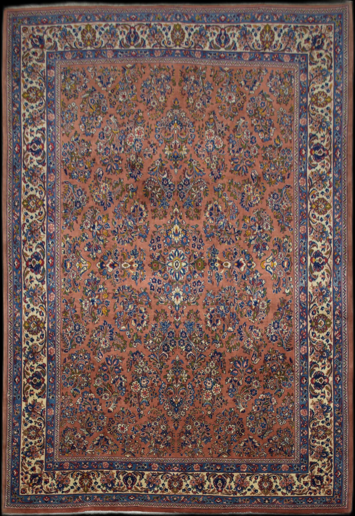 Persian rug in dimensions 278 centimeters length by 218 centimeters width