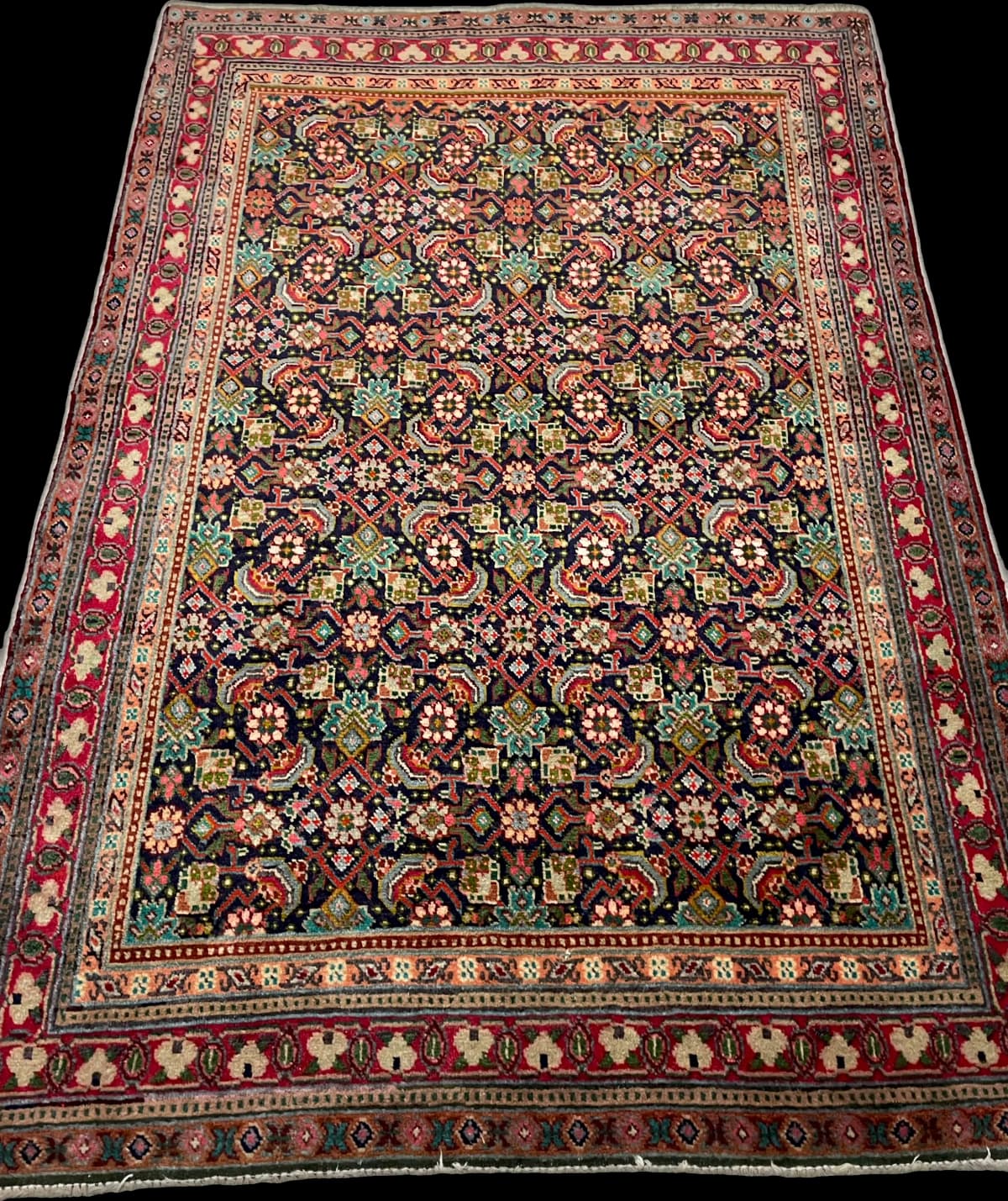 Tapis persan Bijar, oriental, 109x156 cm, multicolore — Perspective