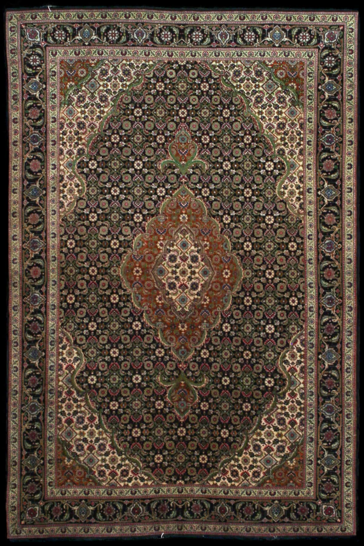 Persian rug of Khoy style in dimensions 150 centimeters length by 100 centimeters width with mainly brown and black colors