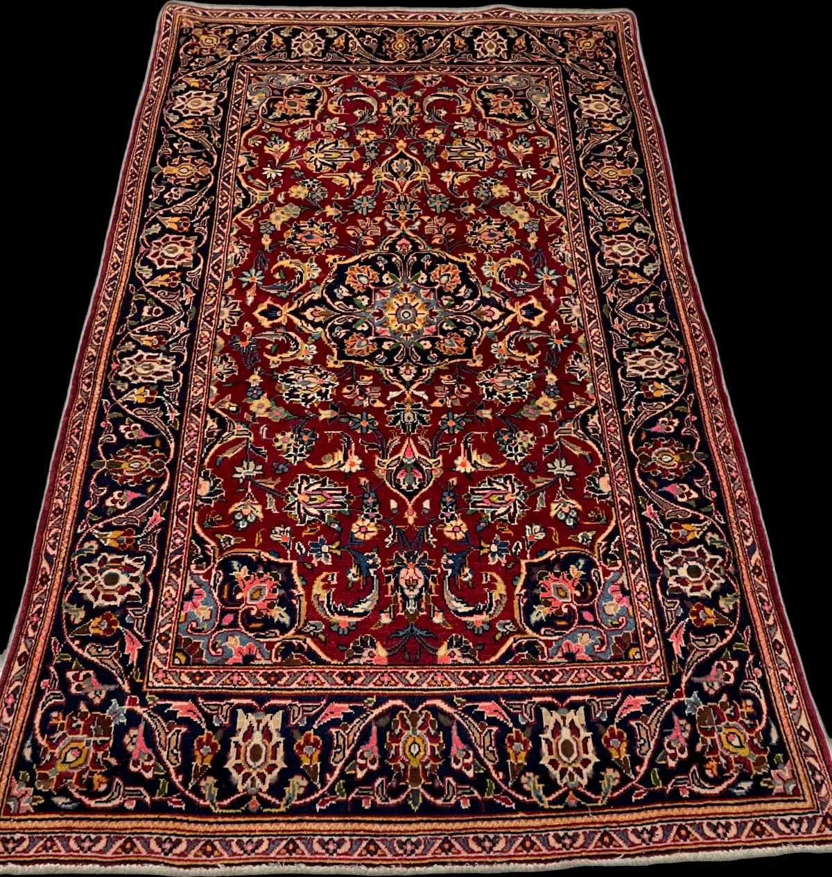 Perserteppich Bijar, orientalisch, 106x174 cm, überwiegend in Rot — Perspektive