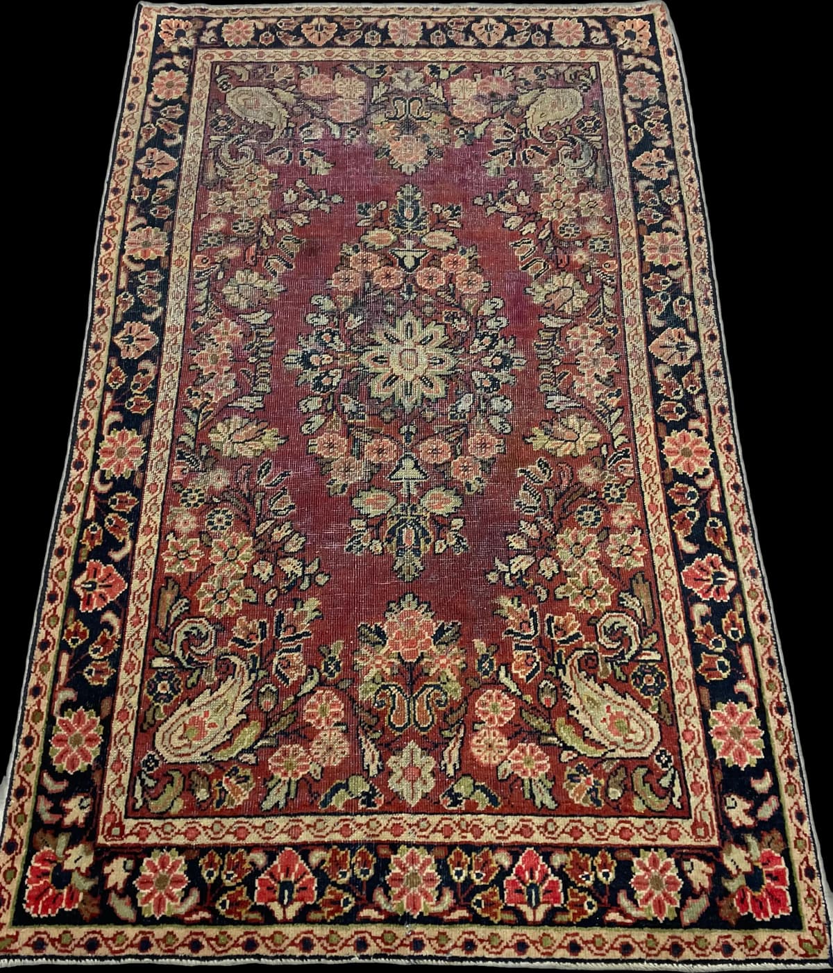 Perserteppich Moshkabad, orientalisch, 124x198 cm, überwiegend in Lila — Perspektive