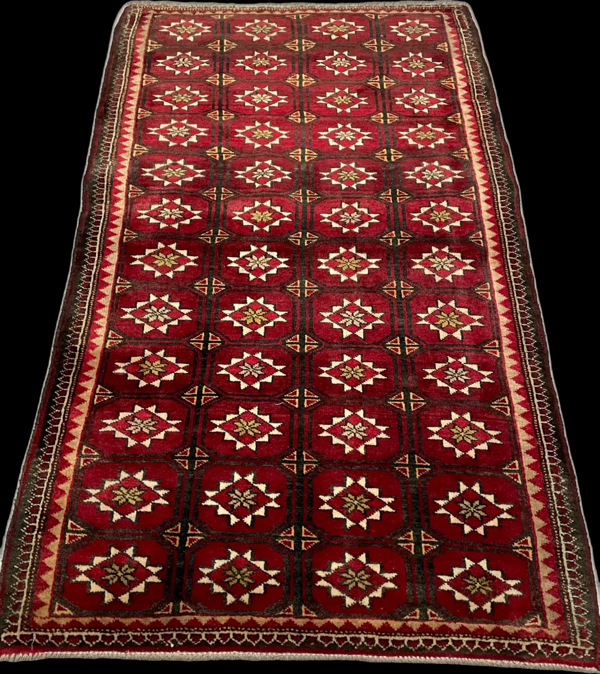 Perserteppich Belutsch, orientalisch, 92x150 cm, überwiegend in Rot — Perspektive