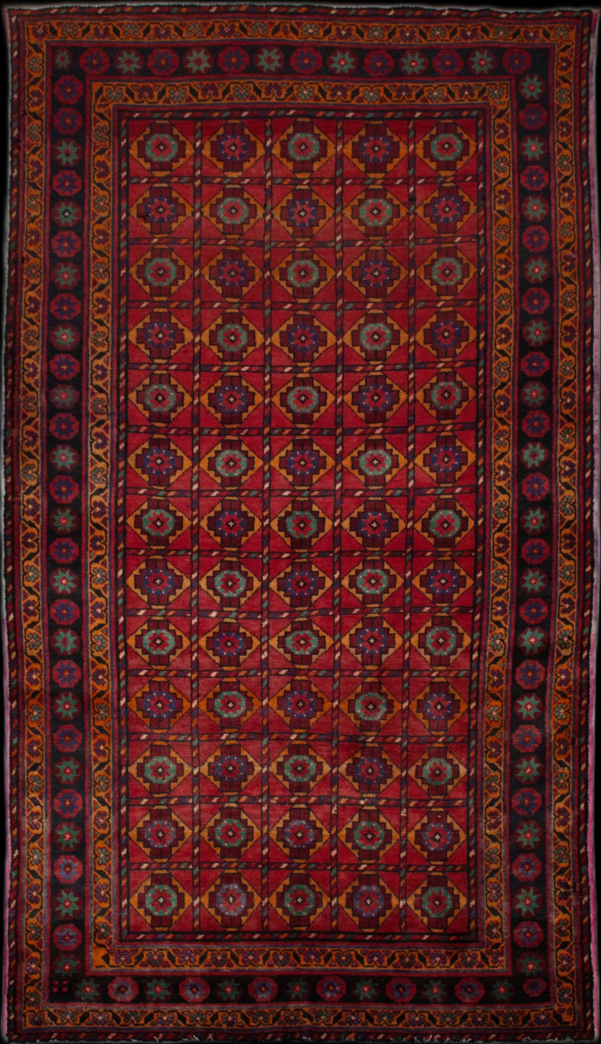 Persian rug in dimensions 290 centimeters length by 150 centimeters width with mainly red colors