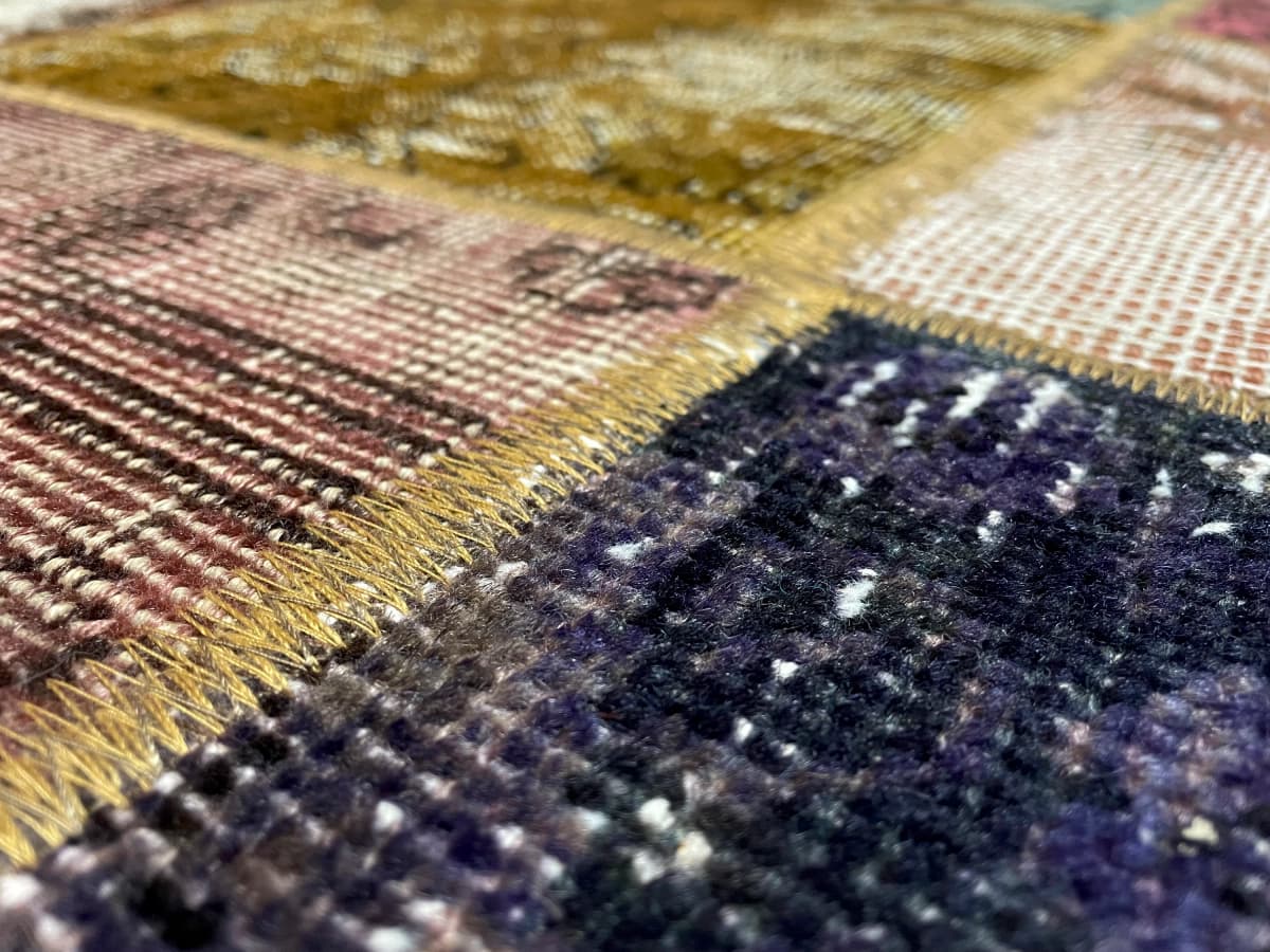 Persian Rey Patchwork Rug, 151x211 cm, multicoloured — Texture close-up