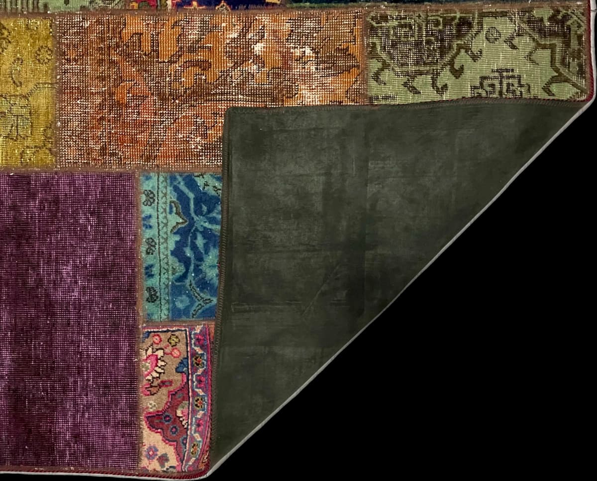 Tapis patchwork persan Rey, 150x207 cm, multicolore — Plié