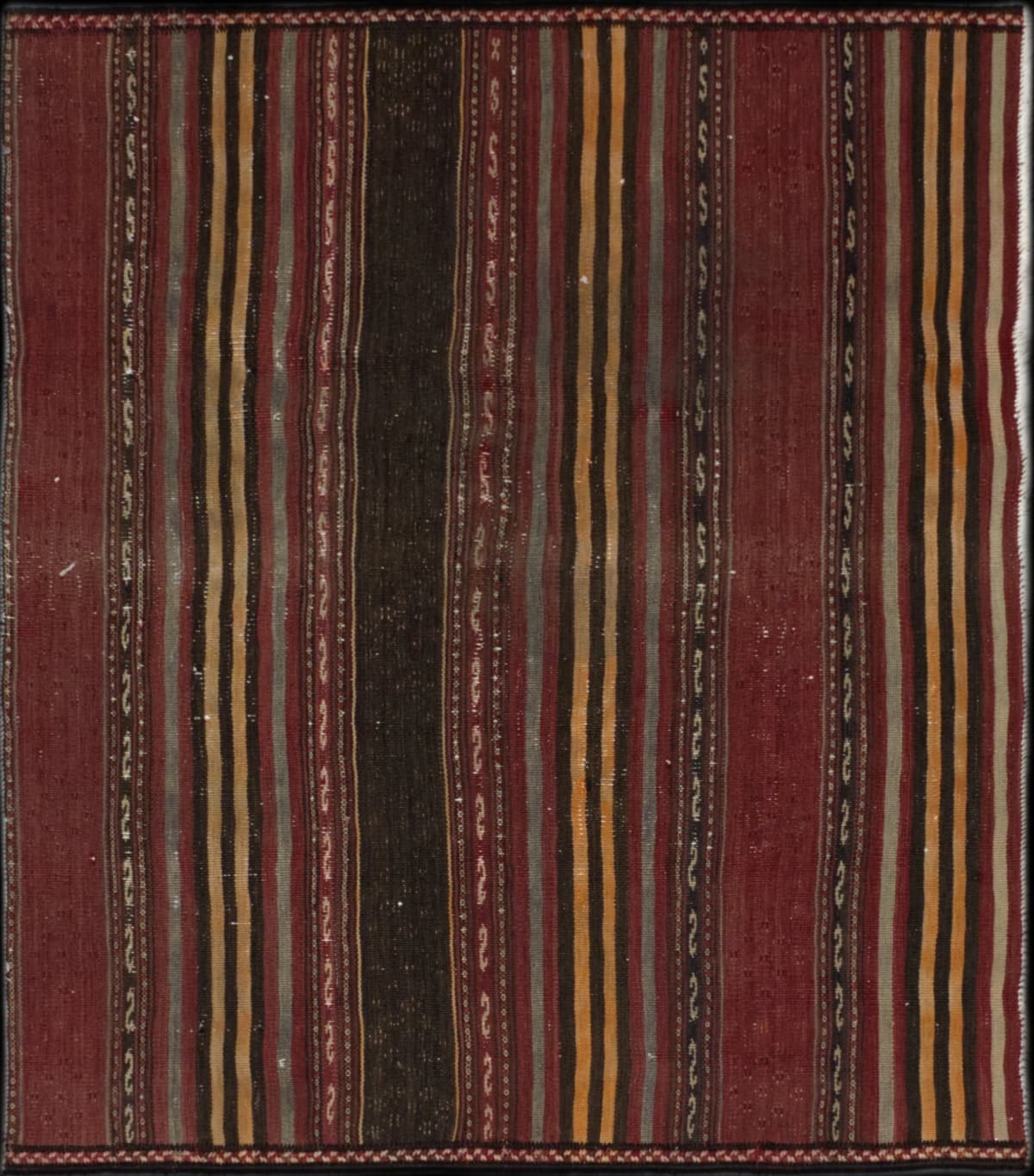 Persian rug of Sumak style in dimensions 161 centimeters length by 113 centimeters width