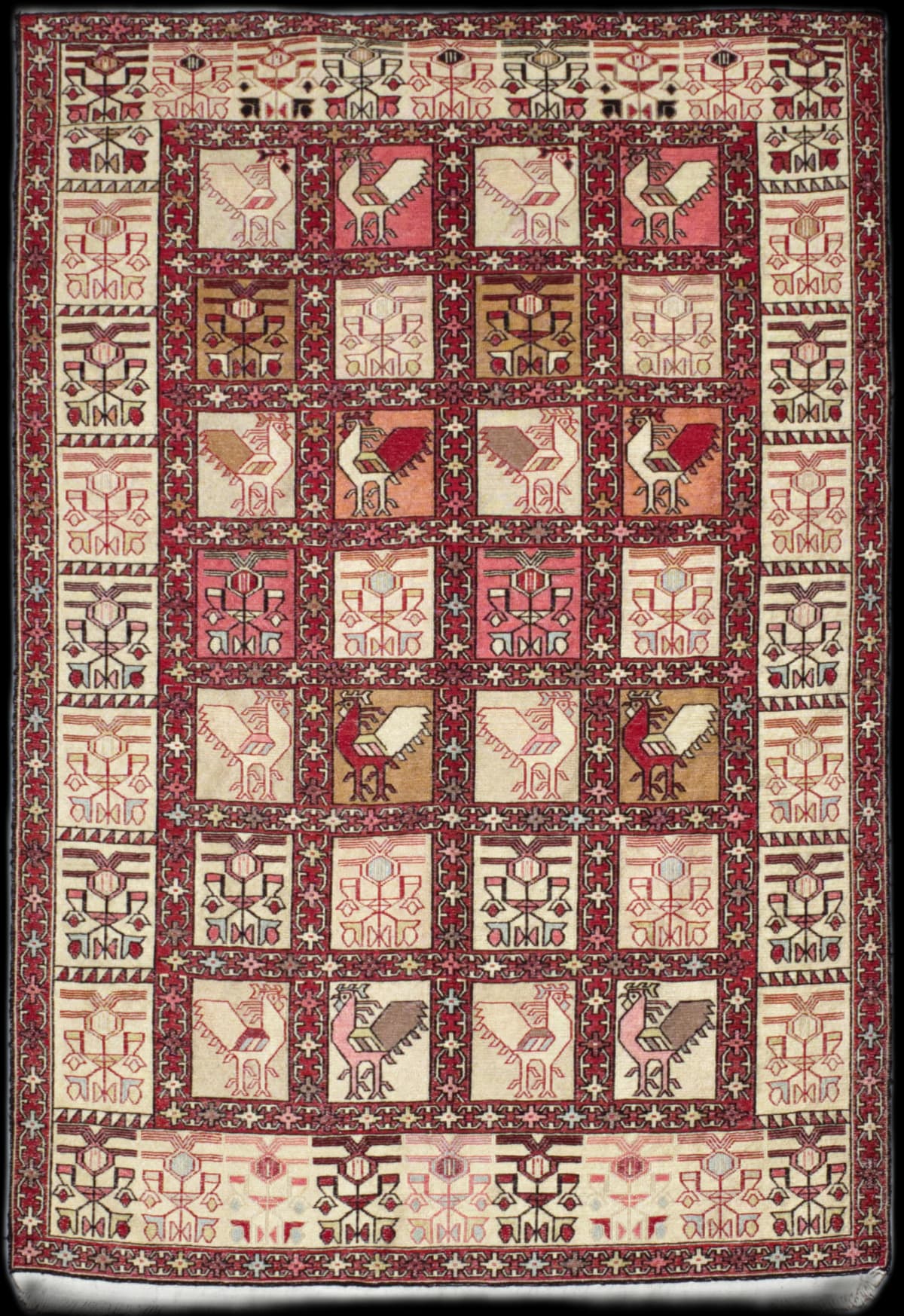 Persian rug in dimensions 190 centimeters length by 126 centimeters width with mainly colorful colors