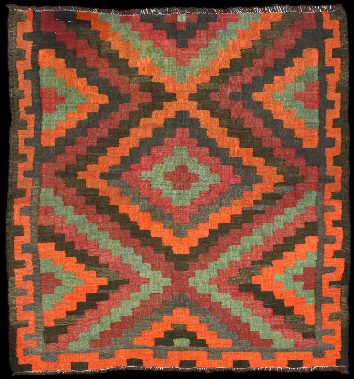 Persian rug of Khorasan style in dimensions 133 centimeters length by 130 centimeters width