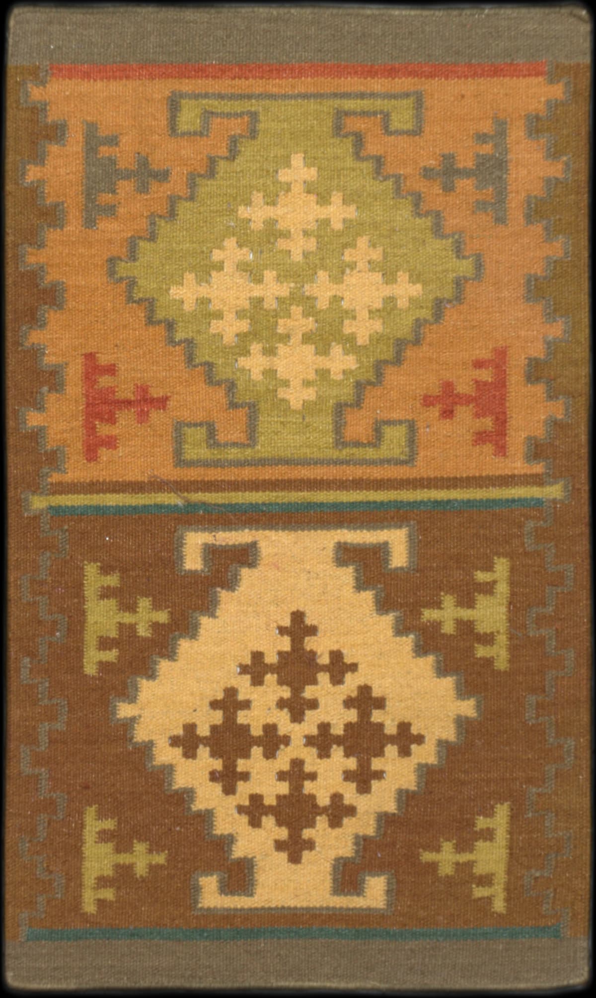 Indian rug in dimensions 90 centimeters length by 60 centimeters width