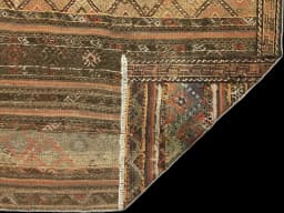 Persian Sumak Kilim rug, 155x240 cm, mainly brown — Folded