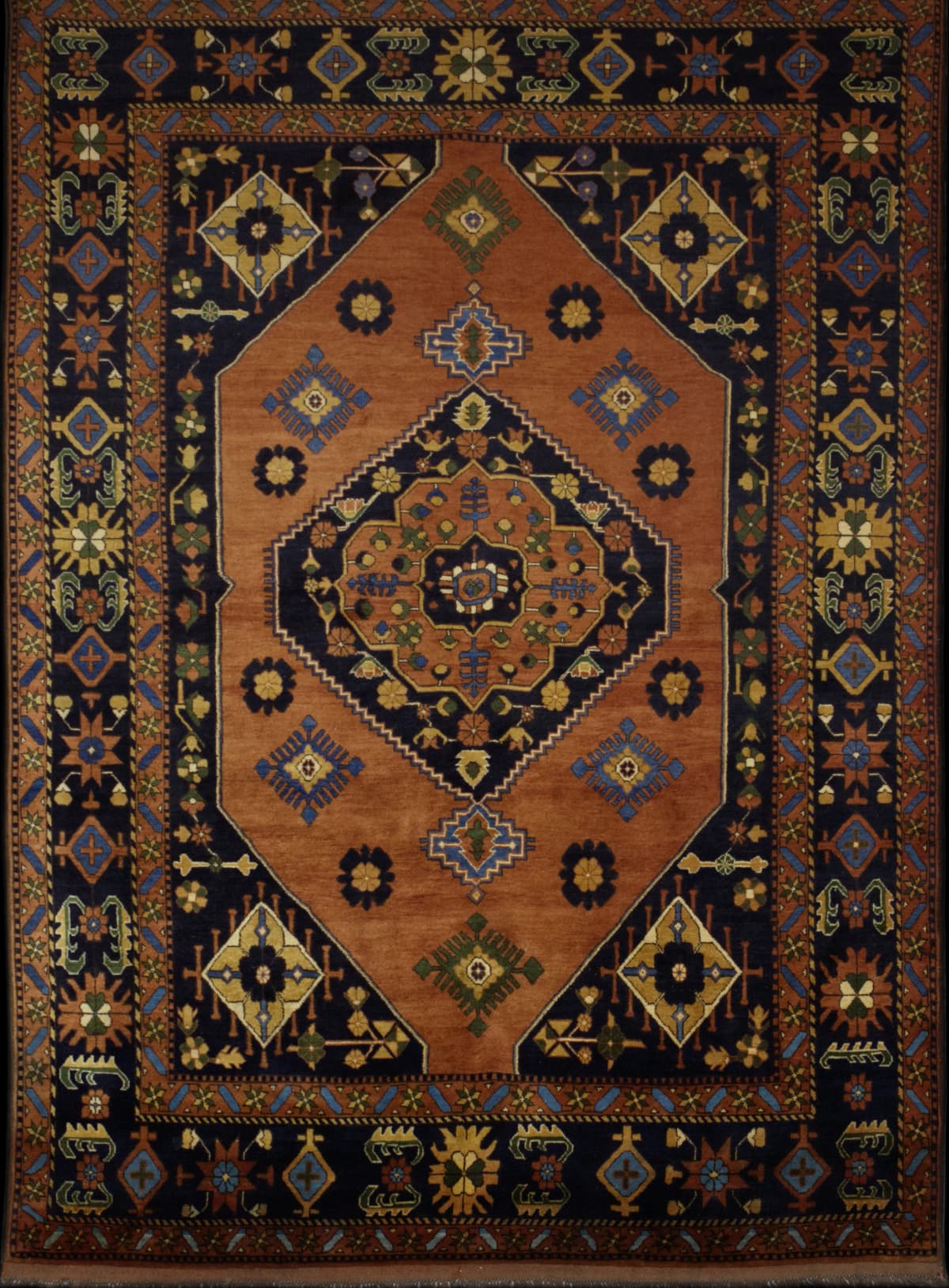 Persian rug in dimensions 320 centimeters length by 207 centimeters width with mainly brown colors