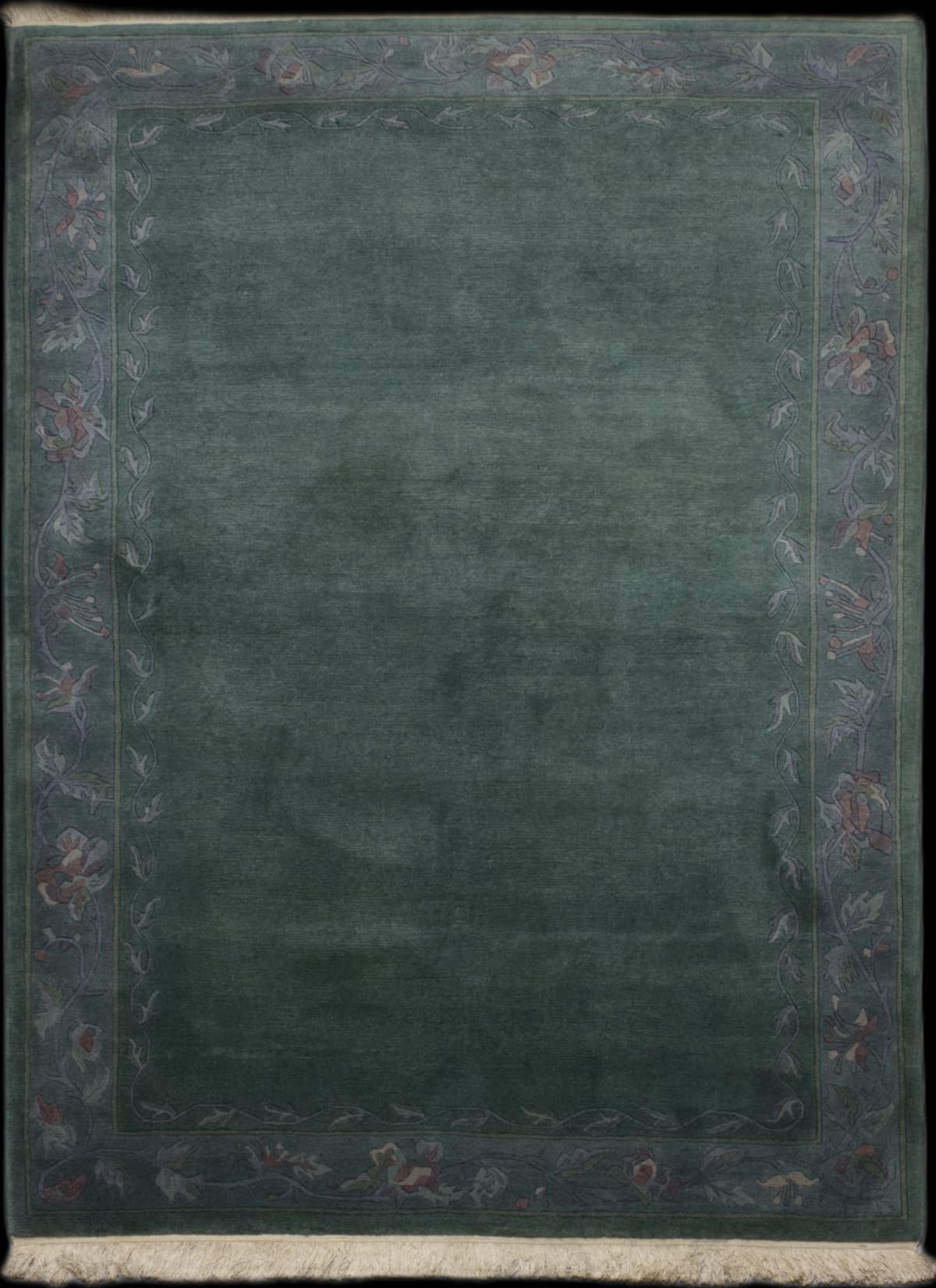 Nepalese rug of Tibetan style in dimensions 234 centimeters length by 170 centimeters width with mainly green colors
