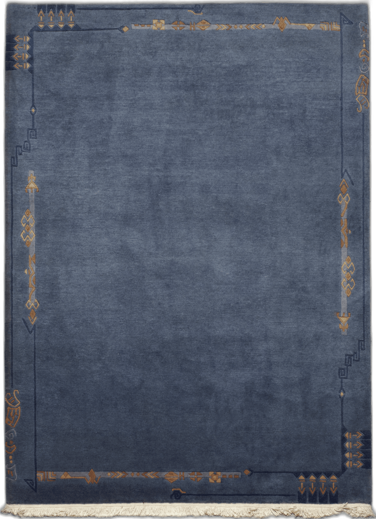 Nepali rug of Tibetan style in dimensions 240 centimeters length by 174 centimeters width with mainly green colors