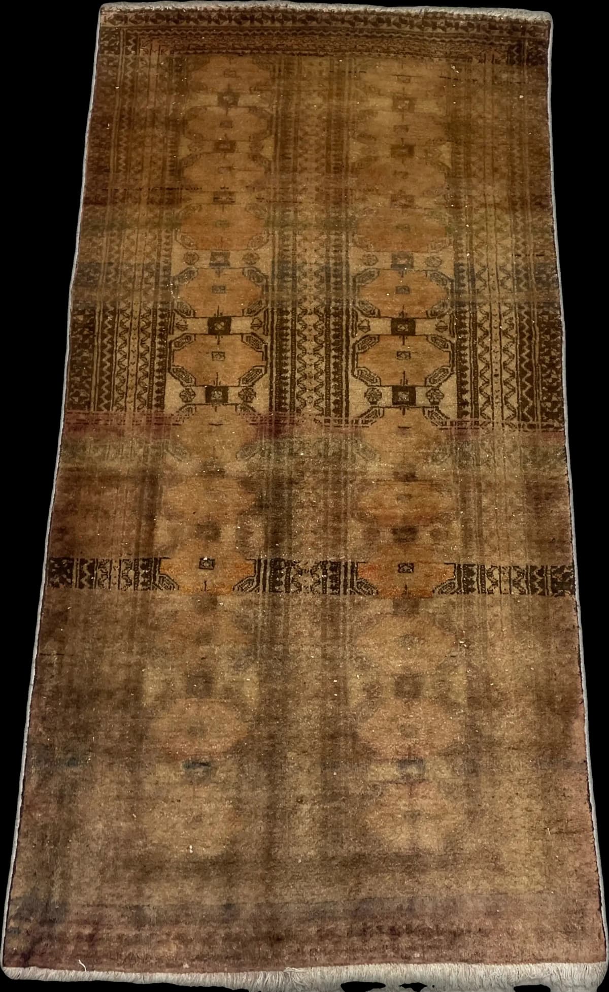 Perserteppich Belutsch, 94x182 cm, überwiegend in Braun — Perspektive
