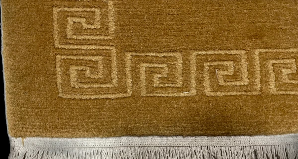 Nepal-Teppich Tibet, modern, 94x166 cm, überwiegend in Gelb — Ecke & Kante