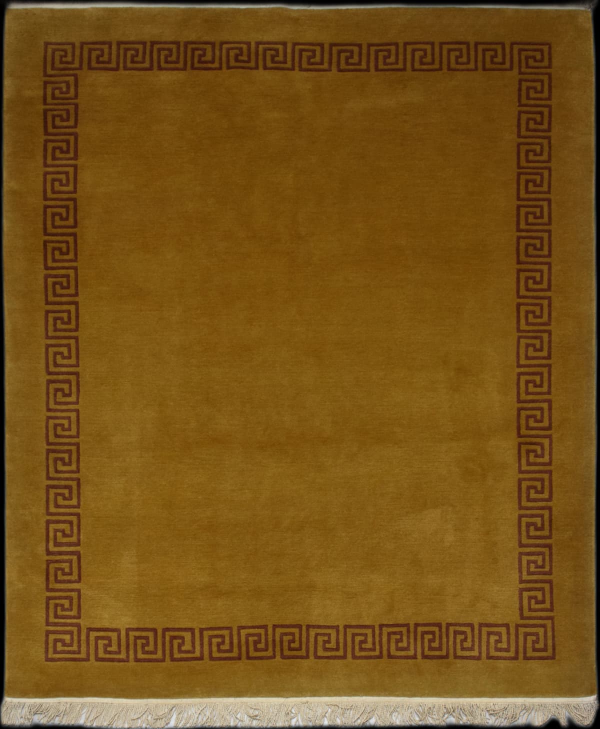 Nepali rug in dimensions 255 centimeters length by 198 centimeters width with mainly yellow colors