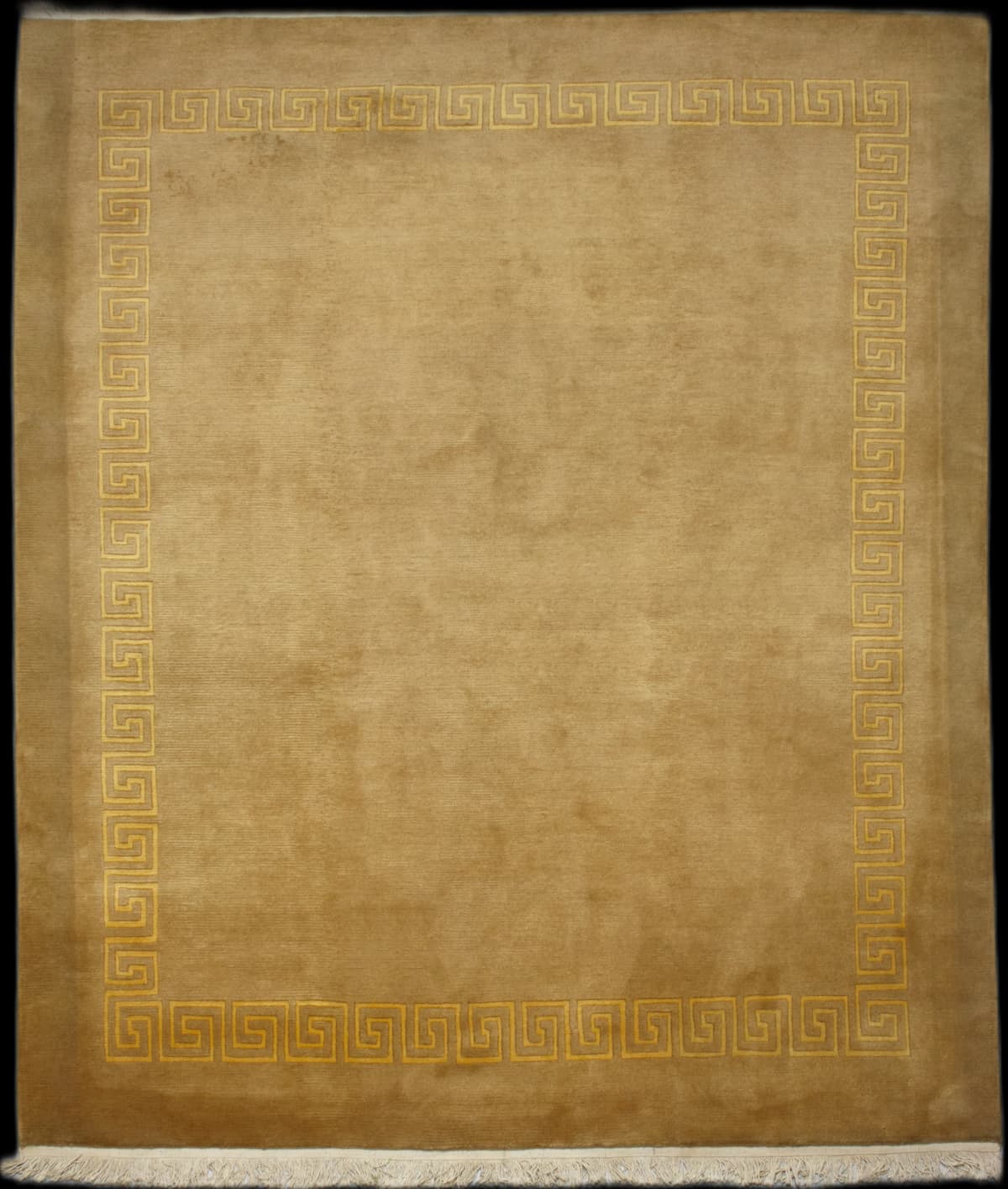 Nepali rug in dimensions 252 centimeters length by 200 centimeters width with mainly yellow colors