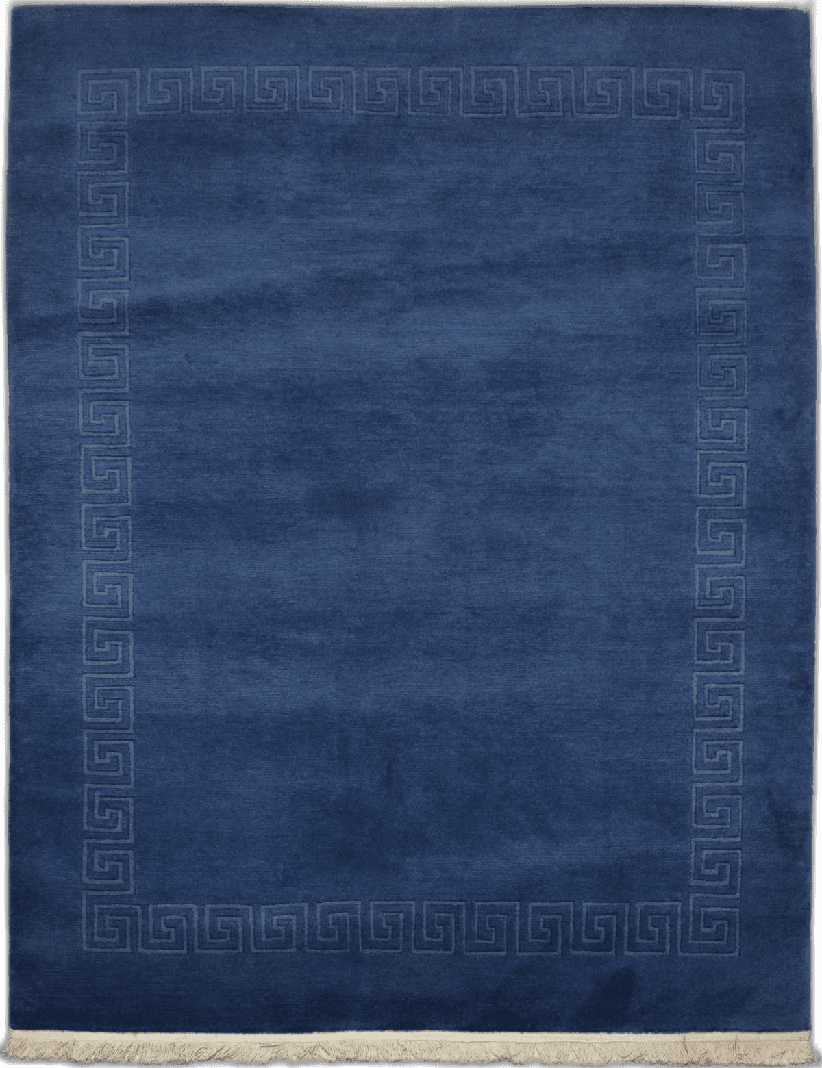 alfombra nepalí en dimensiones 241 centímetros de largo por 170 centímetros de ancho con colores principalmente azul
