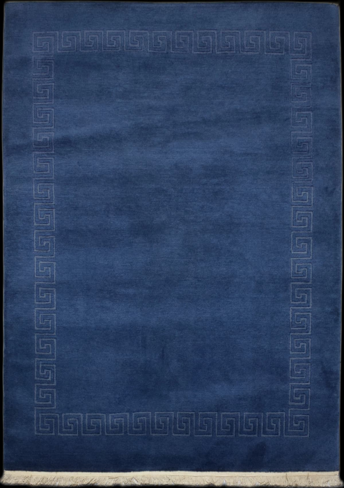 Nepalese rug of Tibetan style in dimensions 241 centimeters length by 170 centimeters width with mainly blue colors