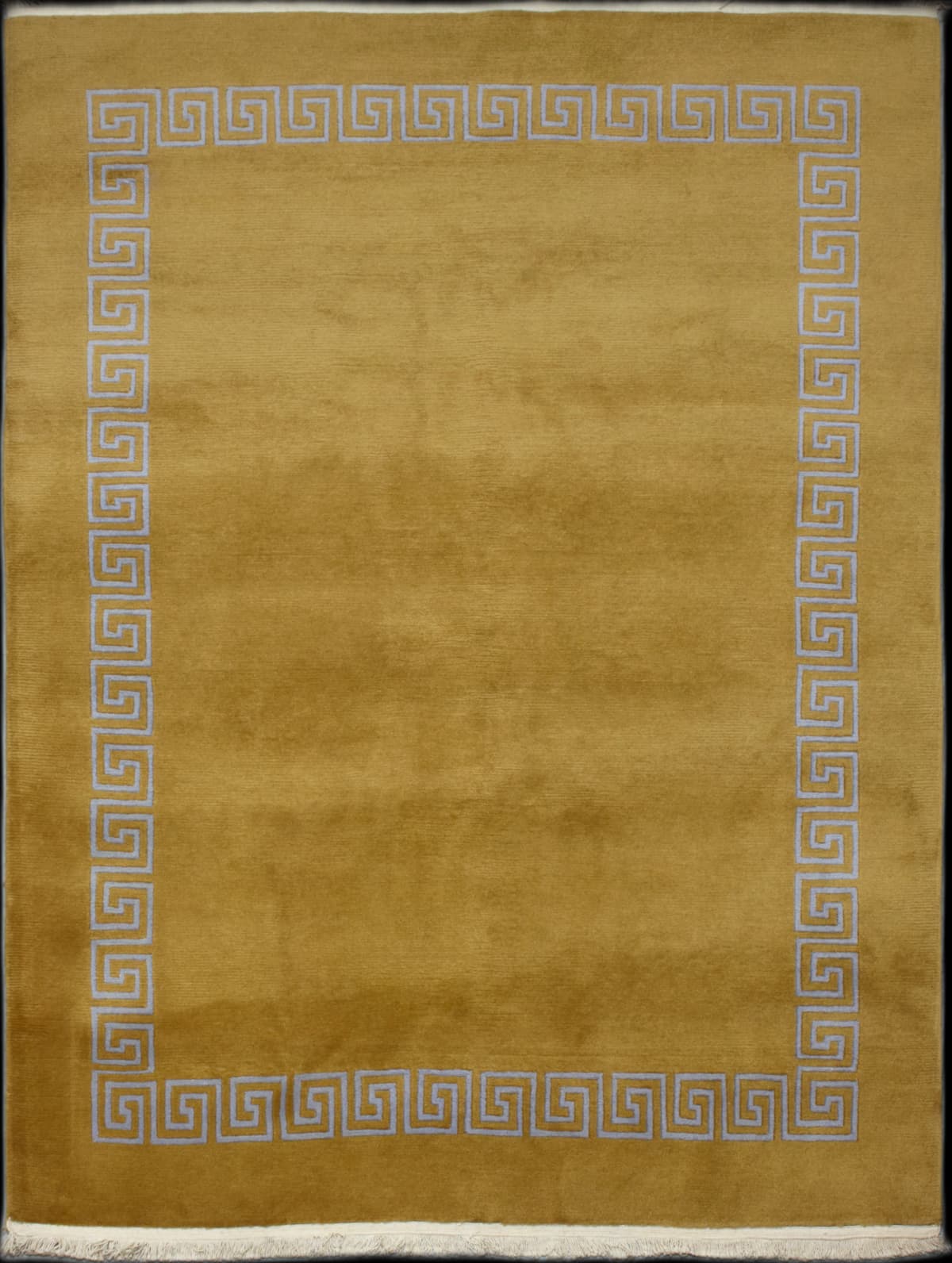 Nepali rug in dimensions 241 centimeters length by 170 centimeters width with mainly yellow colors