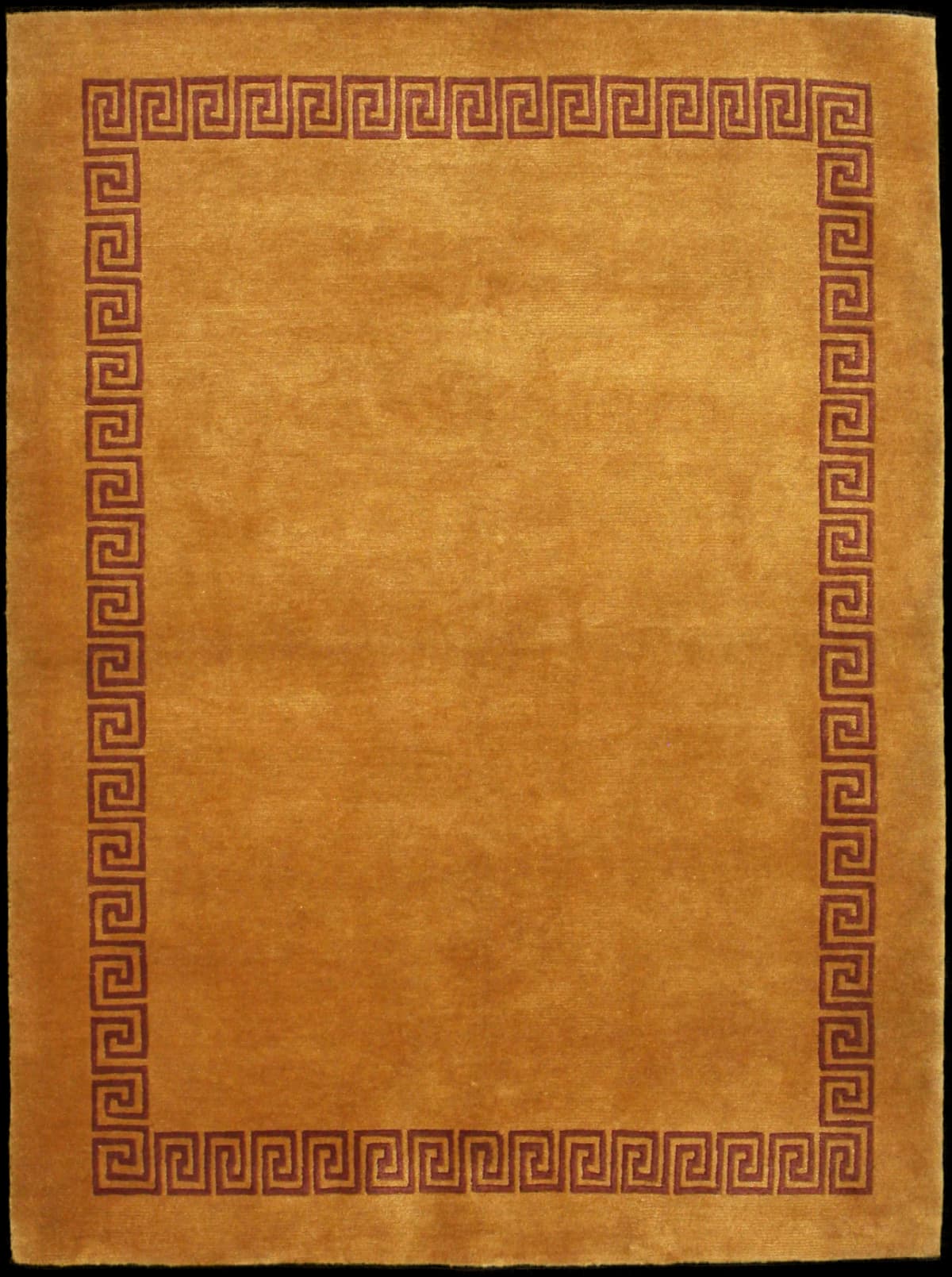 Nepali rug of Tibetan style in dimensions 202 centimeters length by 150 centimeters width with mainly yellow colors