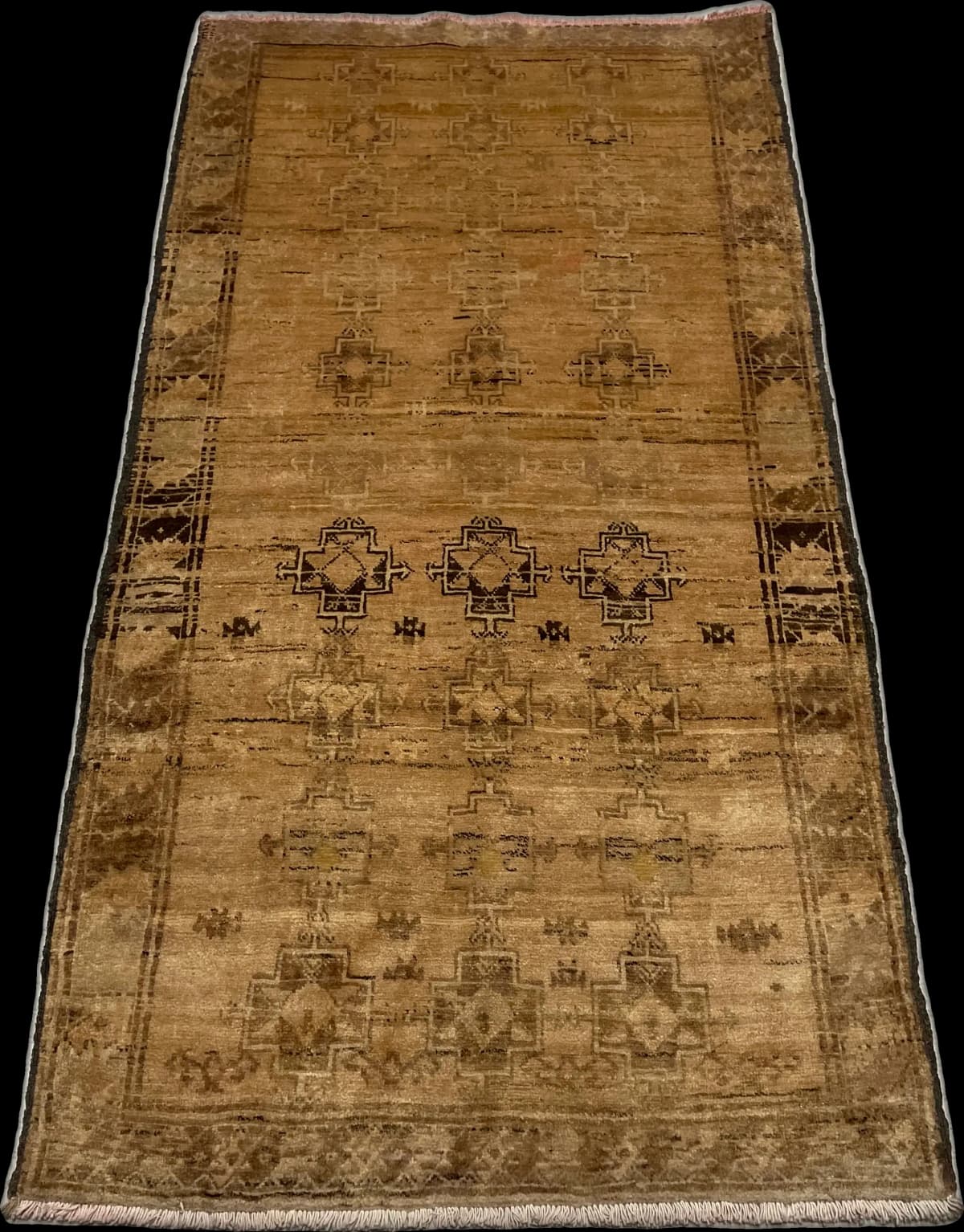 Perserteppich Belutsch, orientalisch, 117x220 cm, überwiegend in Braun — Perspektive