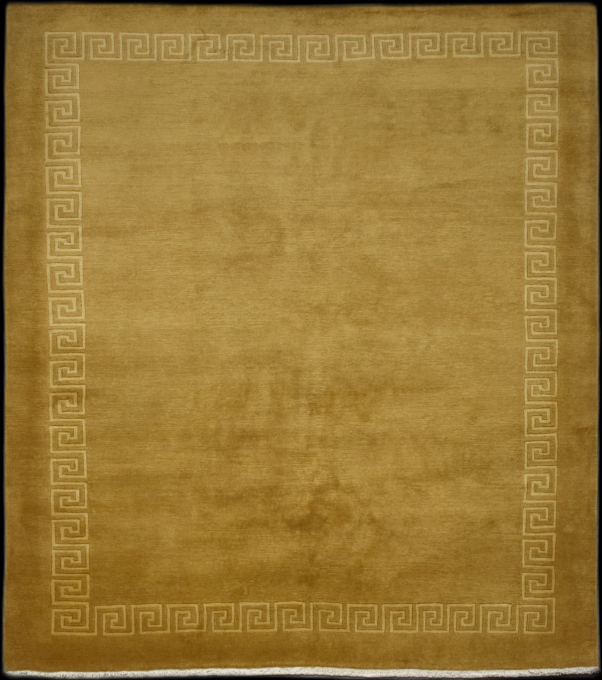 Nepali rug in dimensions 250 centimeters length by 202 centimeters width with mainly yellow colors