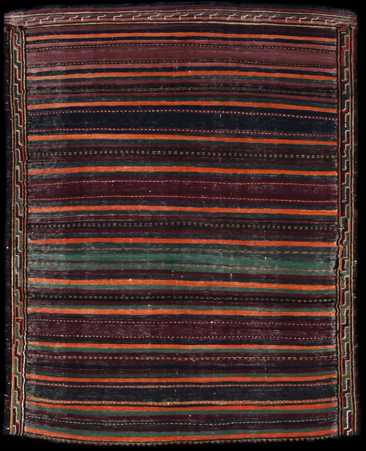 Persian rug of Sumak style in dimensions 152 centimeters length by 135 centimeters width