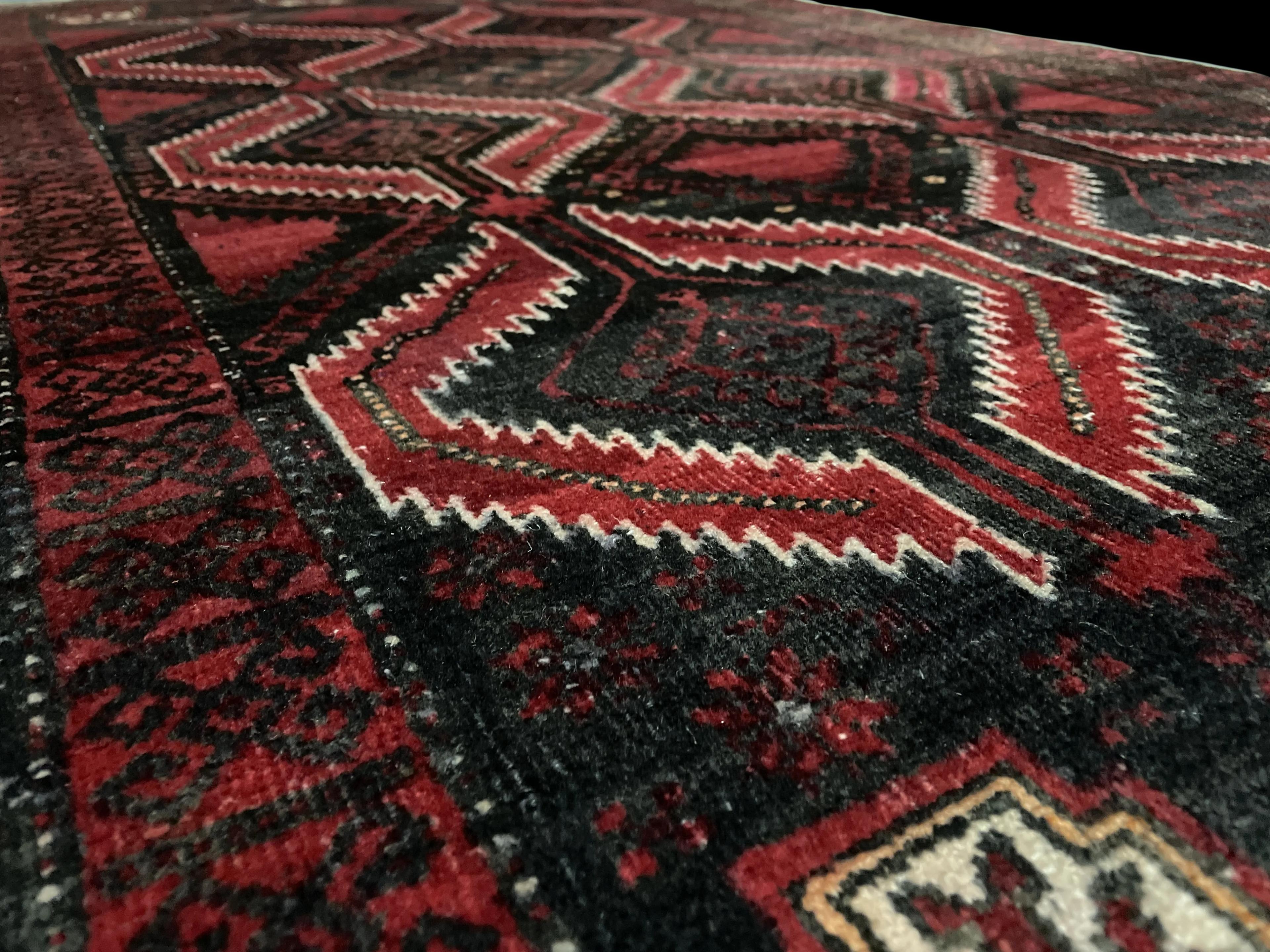 Close-up on the rug's texture