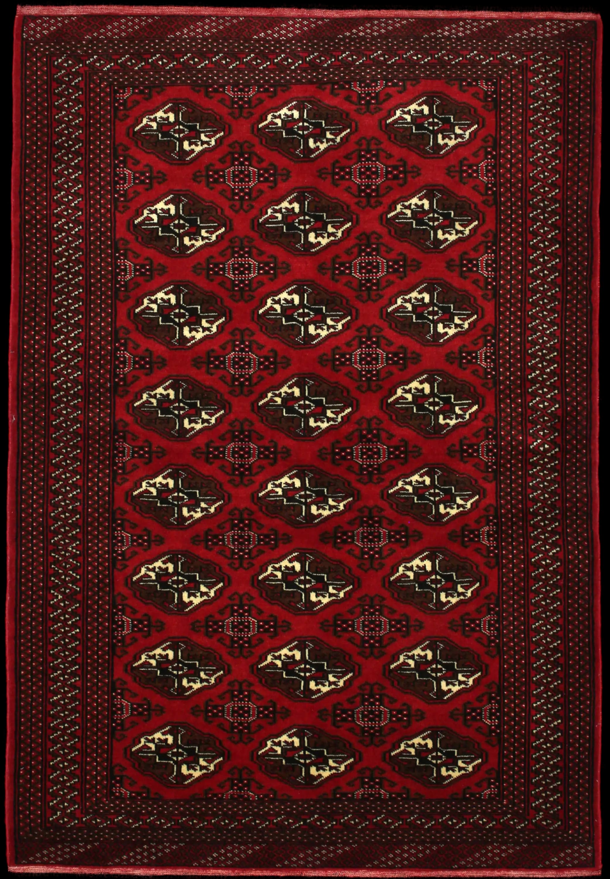 Handmade Perse rug in dimensions 196 centimeters length by 135 centimeters width with mainly Rouge et Marron colors