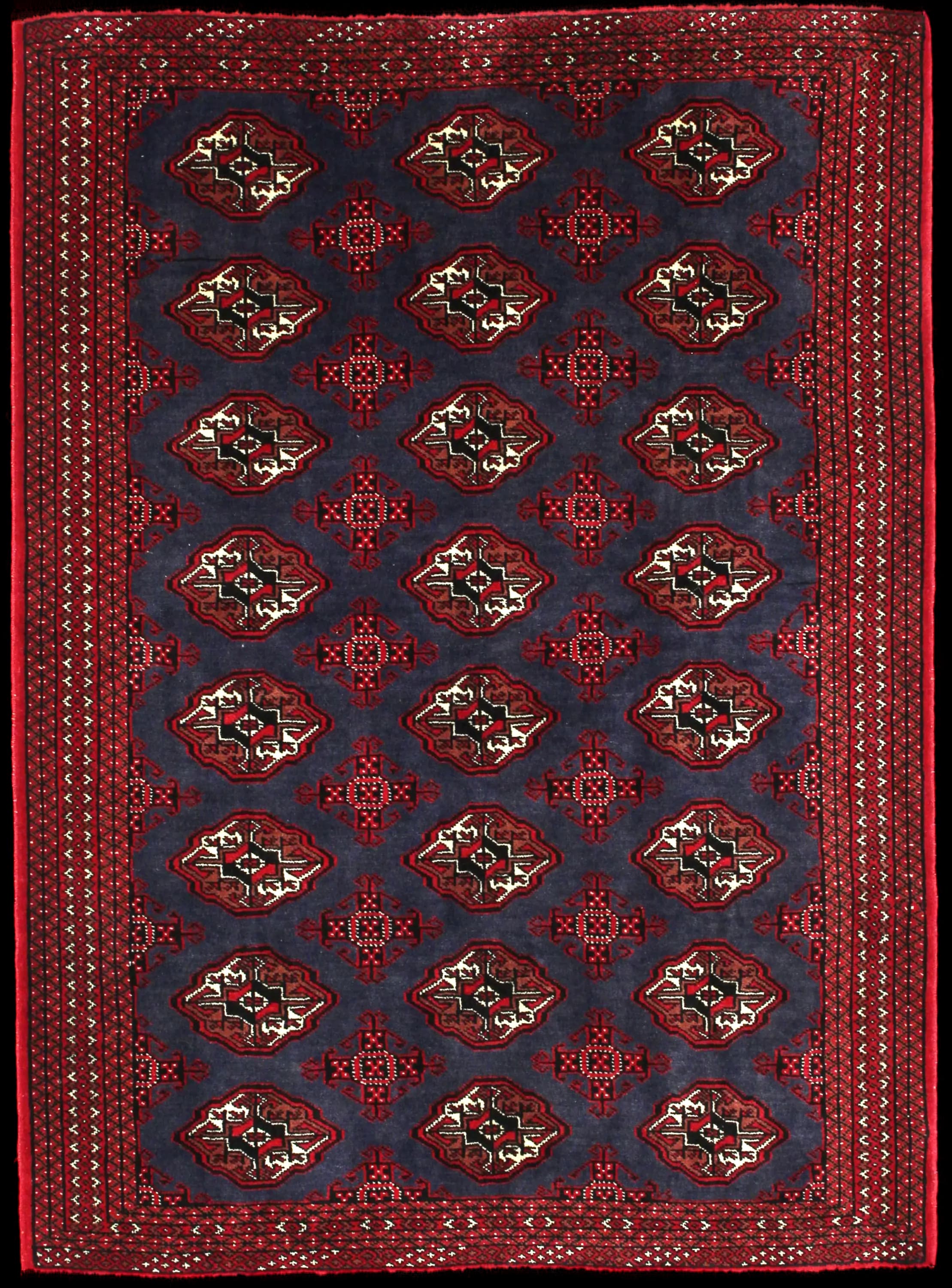 Handmade Persian rug in dimensions 179 centimeters length by 130 centimeters width with mainly Red and Blue colors