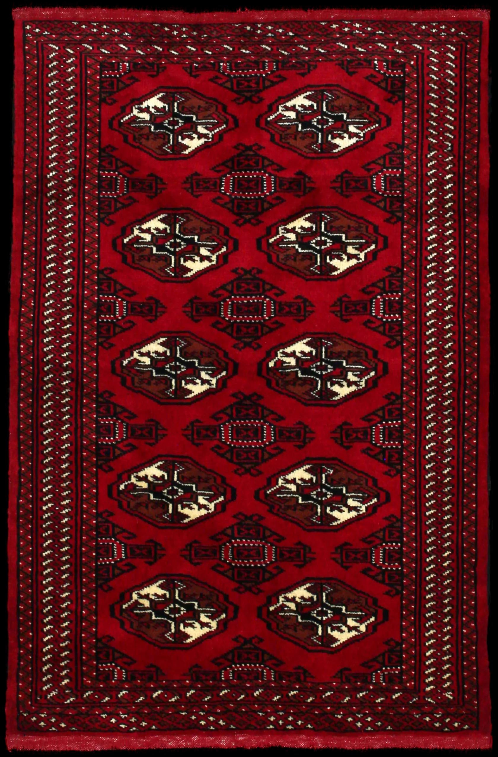 Handmade Persian rug in dimensions 149 centimeters length by 98 centimeters width with mainly Red colors