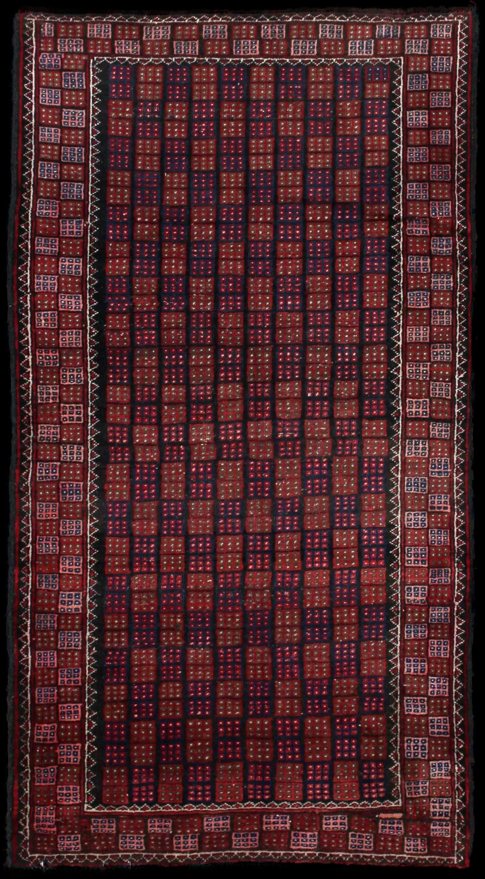 Handmade Persa rug in dimensions 170 centimeters length by 93 centimeters width with mainly Marrón y Azul colors